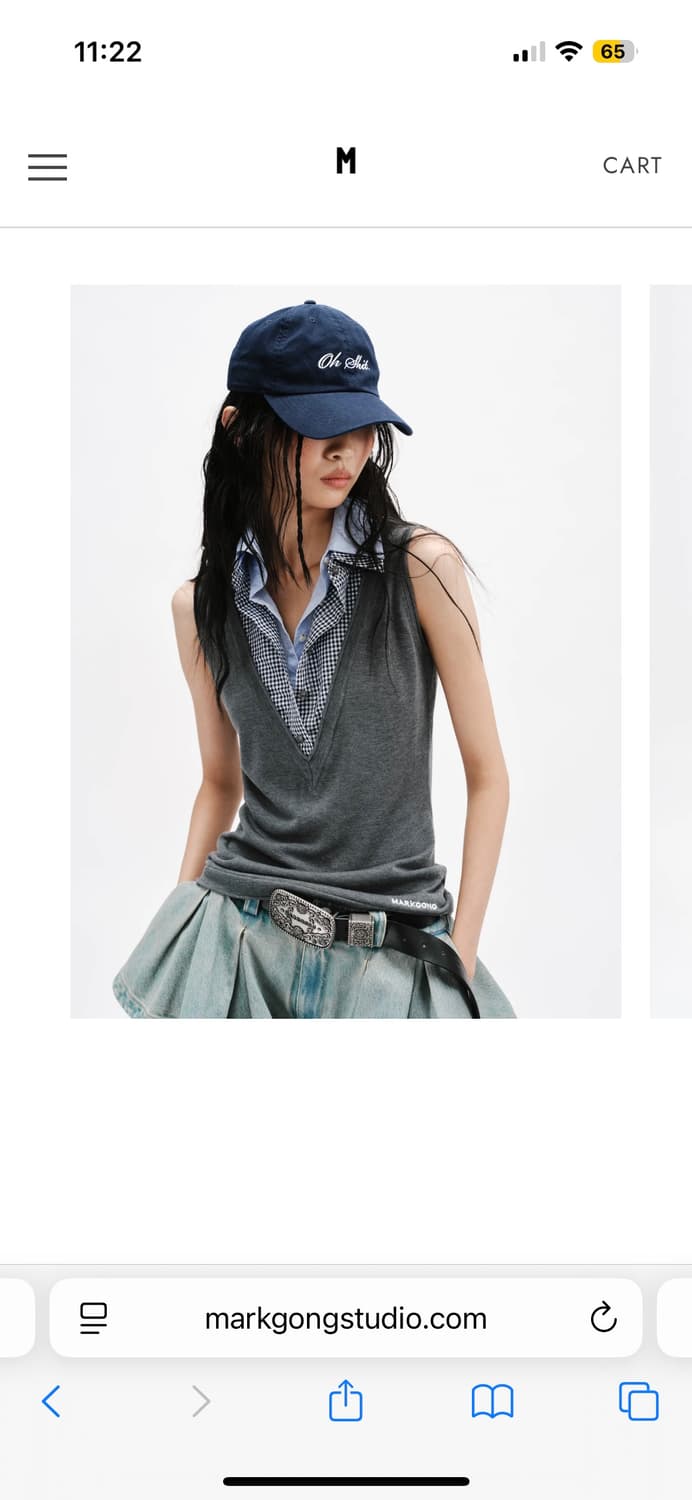 Markgong Sleeveless knit top 상품이미지3