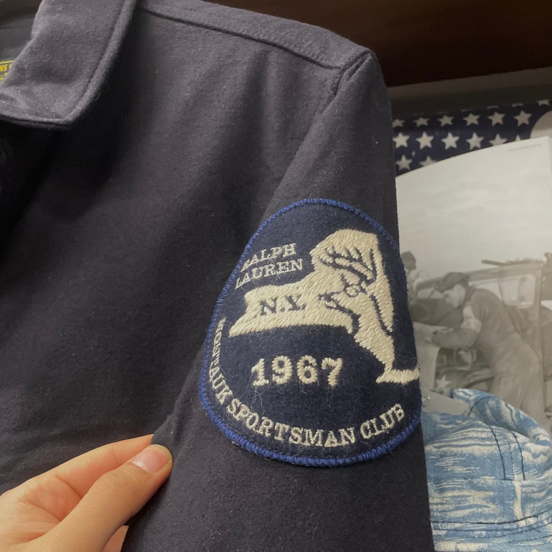 폴로 진스 컴퍼니 MSC 디어 클럽 패치 집업 모직 자켓 N298 상품이미지4