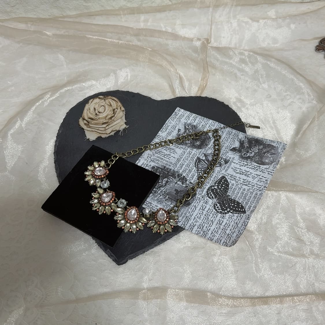 빈티지 황동 baublebar 플라워 오리엔탈 목걸이 상품이미지2