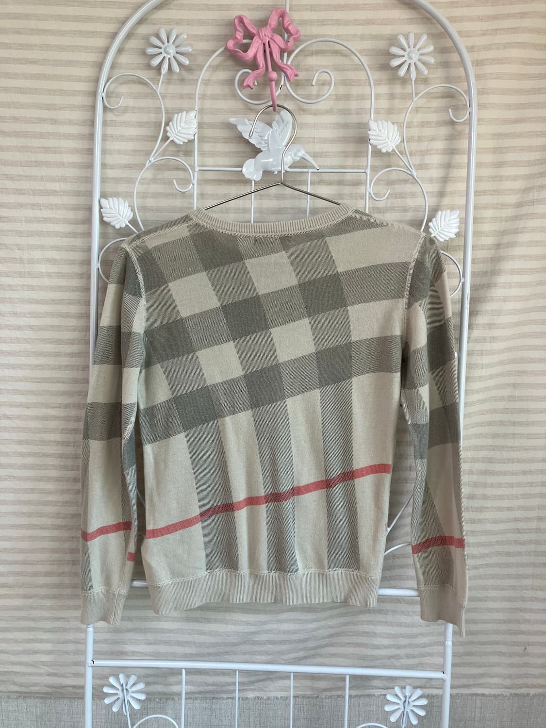 빈티지 버버리 아이보리 체크 히트 y2k 스트릿 갸루 펑키 일본빈티지 상품이미지2