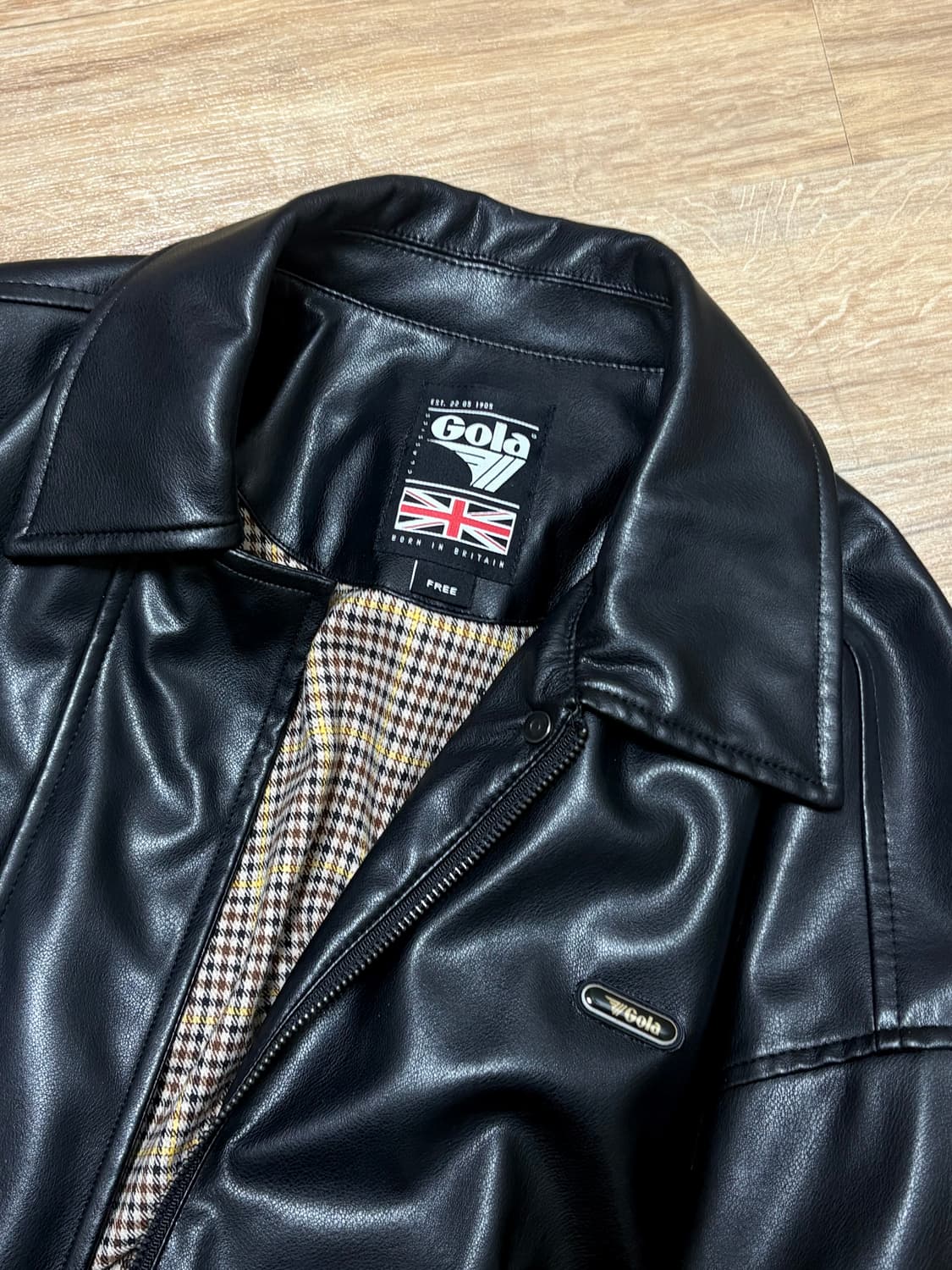 Gola 레더 크롭 자켓 free 상품이미지1