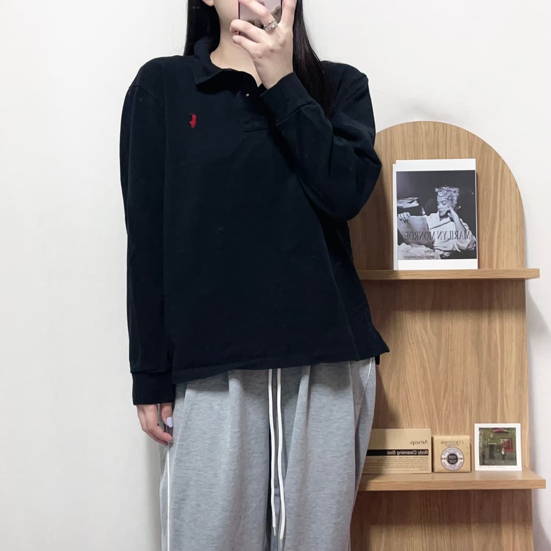 [정품] 폴로 블랙 / 레드포니 긴팔 카라티 [ L ] 상품이미지2