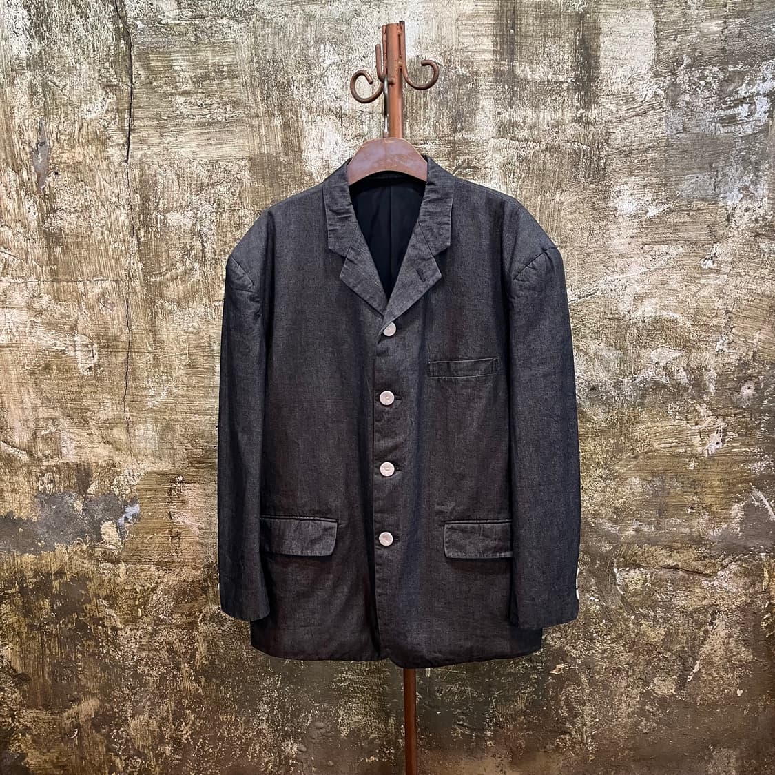 꼼데가르송 옴므 플러스 헤비 코튼 커버드 버튼 자켓 상품이미지1