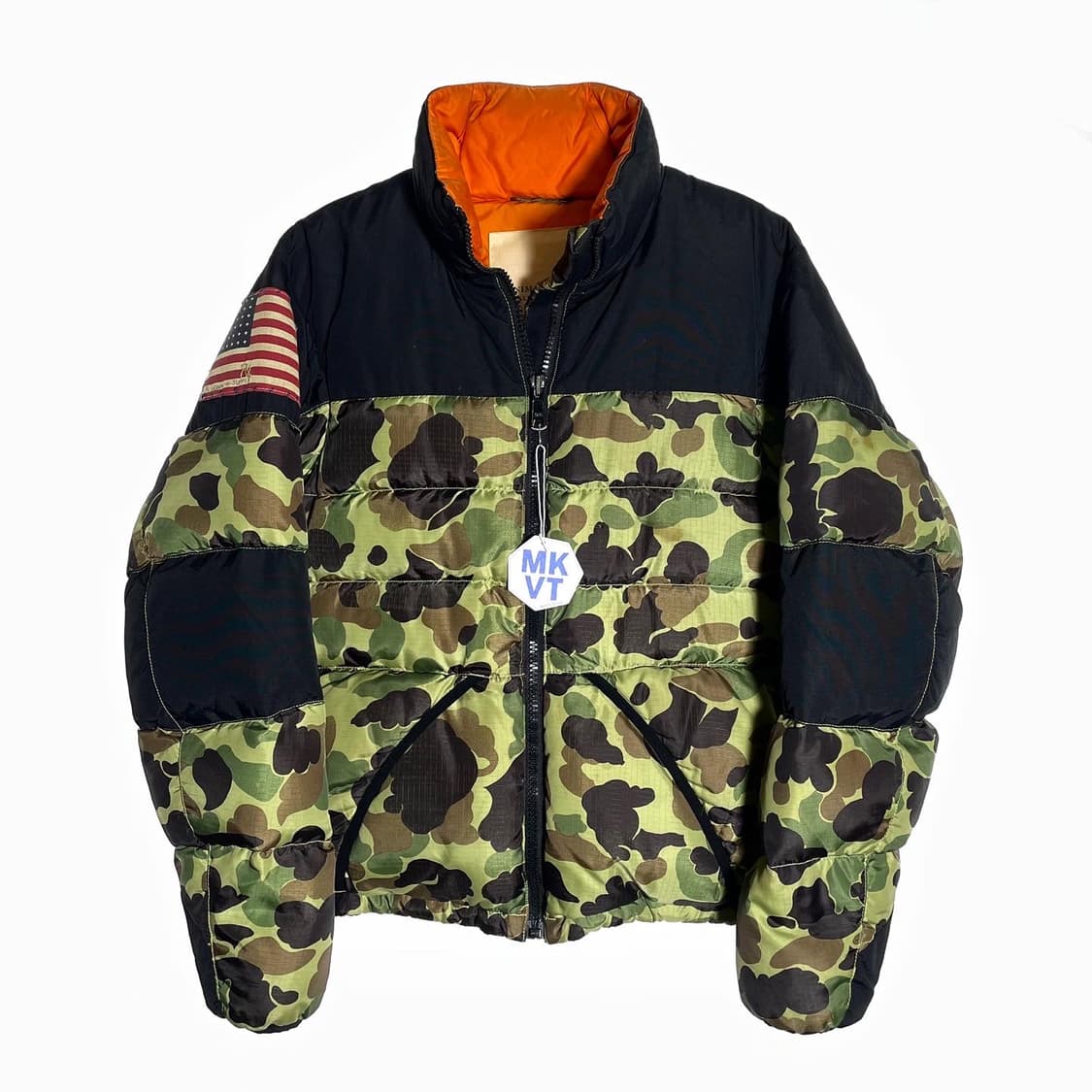 랄프로렌 데님 & 서플라이 카모 성조기 다운 푸퍼패딩 상품이미지1