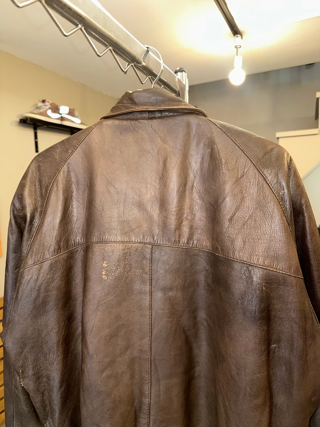 90’s Japanese Shell-leather aged jacket 상품이미지10