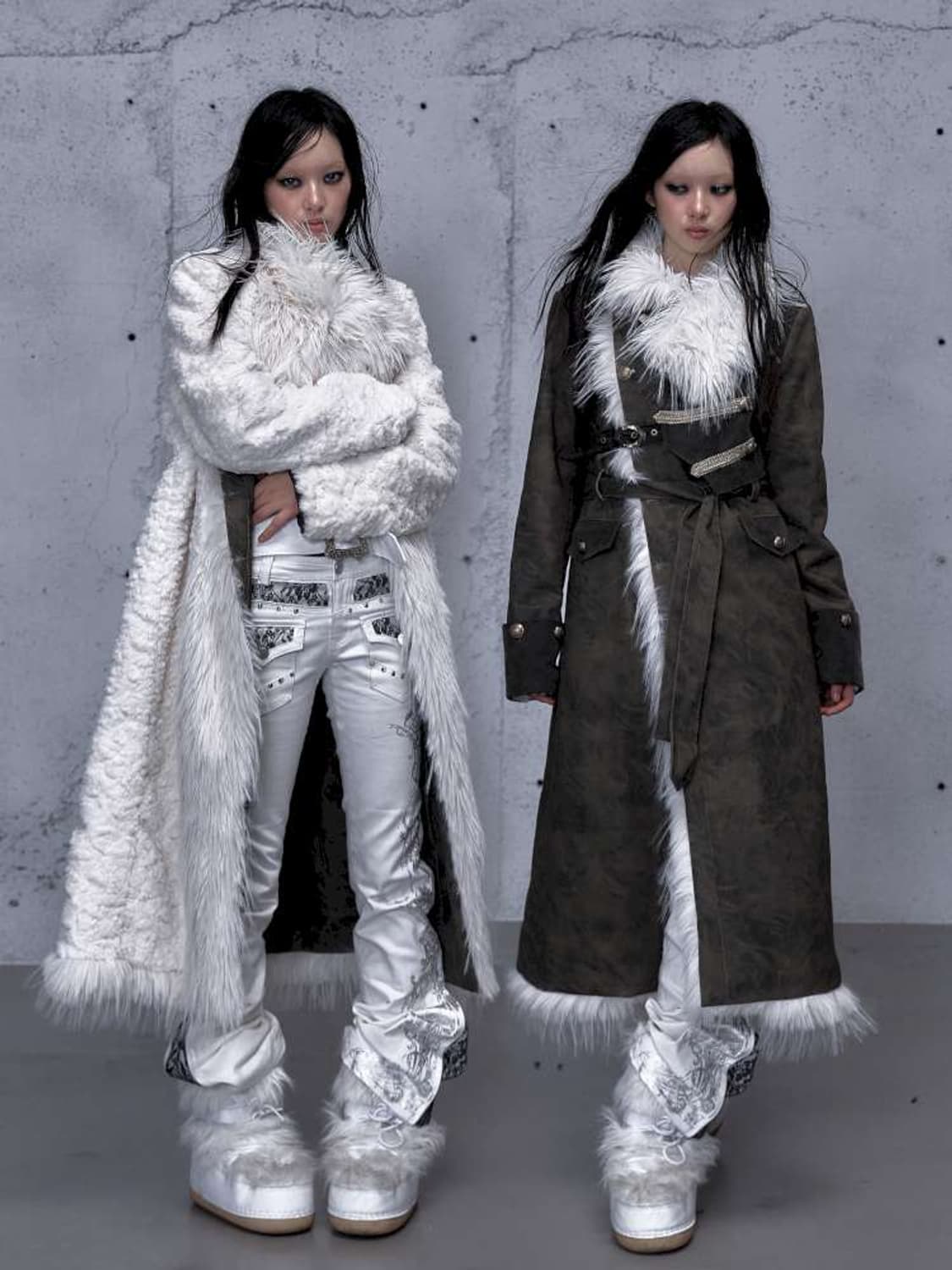 Modern Knight Fur Long Trench Coat 상품이미지4