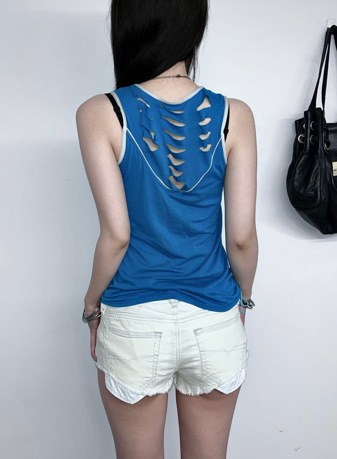 핫픽스 컷아웃 y2k 펑크 슬리브리스 상품이미지4