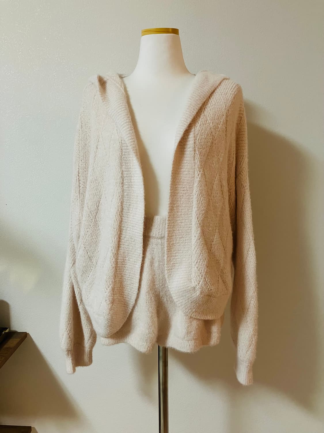 젤라또피케 홈웨어 우사미미 다이아몬드패턴 핑크 free사이즈 상품이미지2