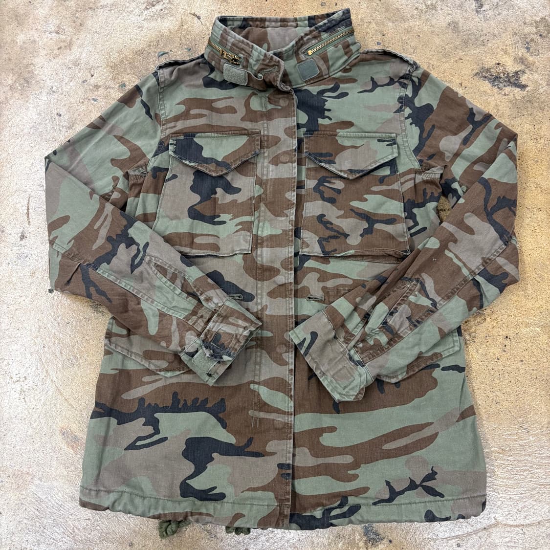 [정품/S] 데님앤서플라이 랄프로렌 밀리터리 카모 성조기 자켓 b17 상품이미지2