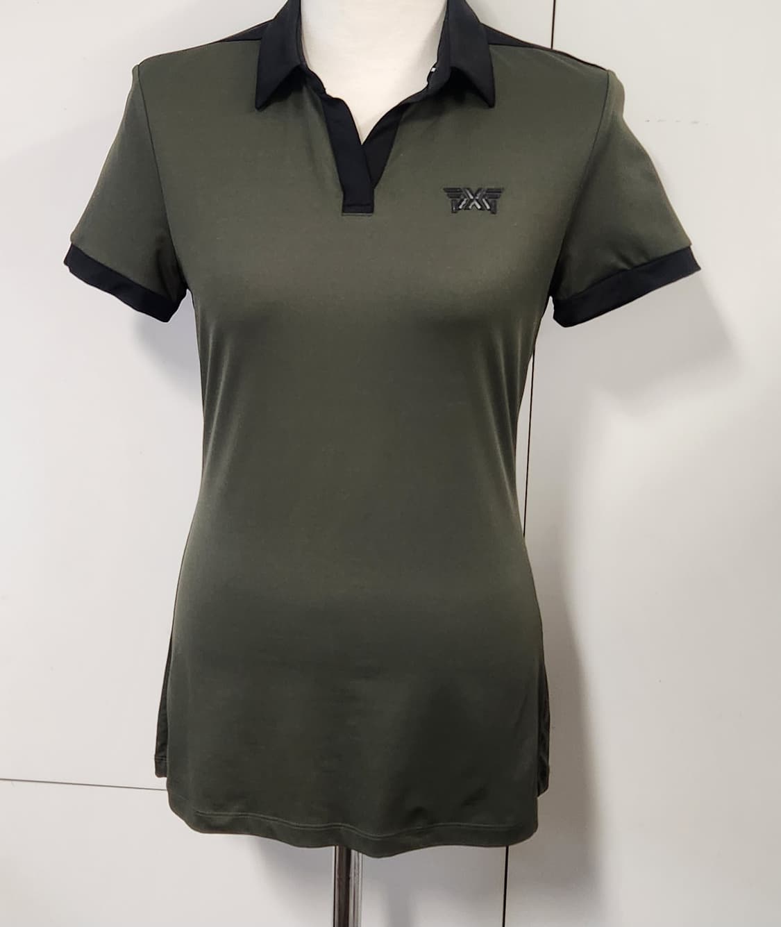 PXG 여성 카키색 반팔 폴로티 S 상품이미지1