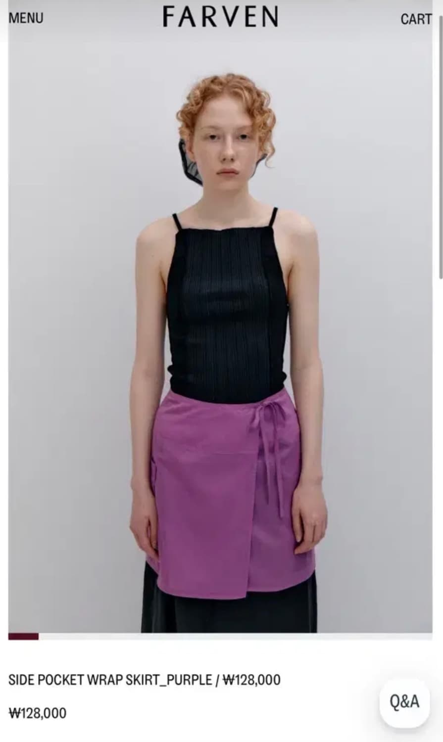 파르벵 SIDE POCKET WRAP SKIRT_PURPLE 상품이미지1