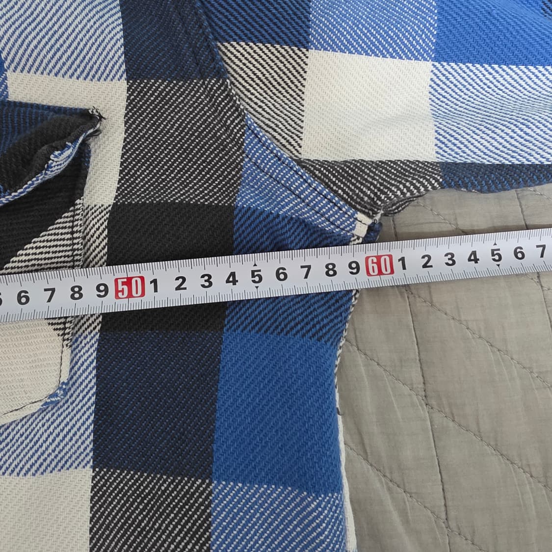 [L] 70s 프로스트 프루프 빈티지 플란넬 체크 셔츠 블루/블랙 상품이미지7