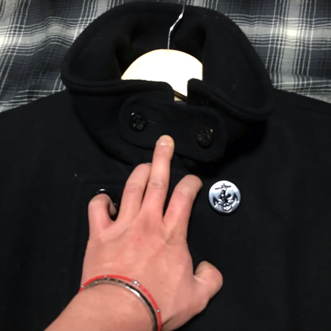 90s 제이크루 밀리터리 복각 헤비 울 피코트 블랙 상품이미지9