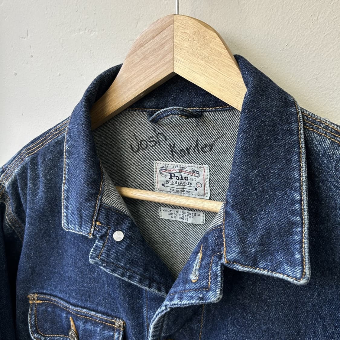 15510 - 80s 폴로 랄프로렌 베어 데님 트러커 자켓 상품이미지5