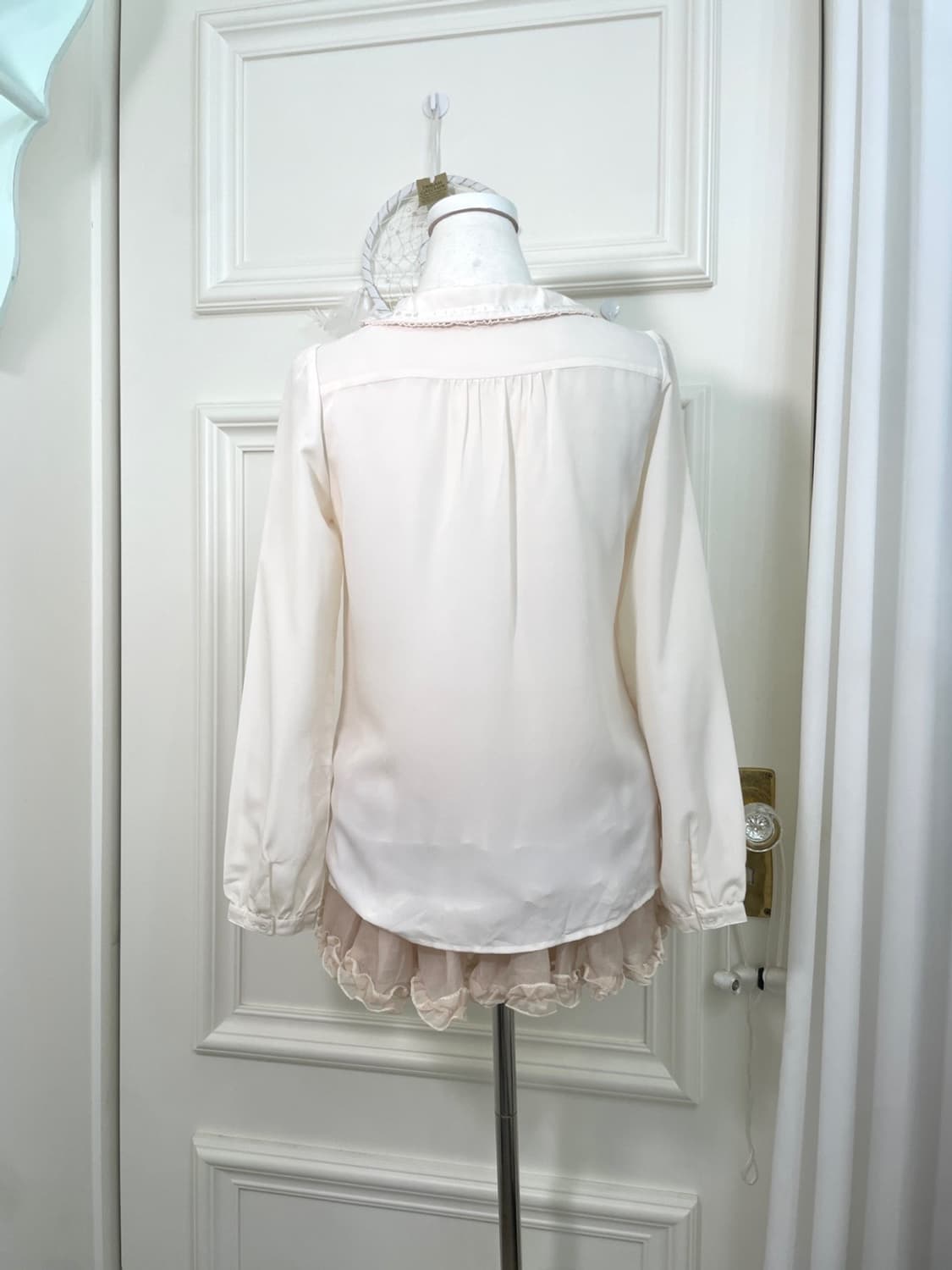 ivory collar bow point blouse 상품이미지3