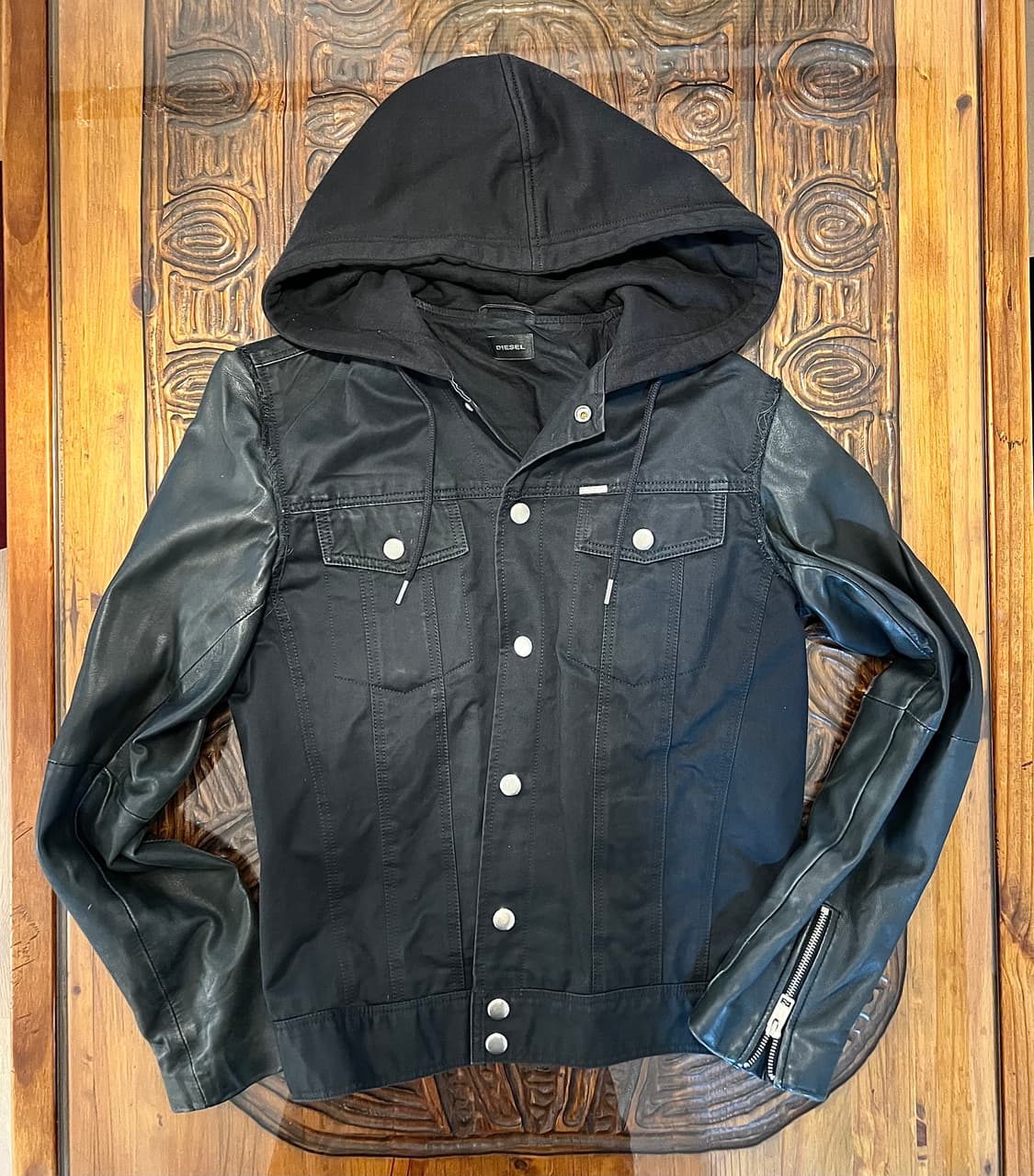 Diesel hoodie leather jacket 상품이미지1