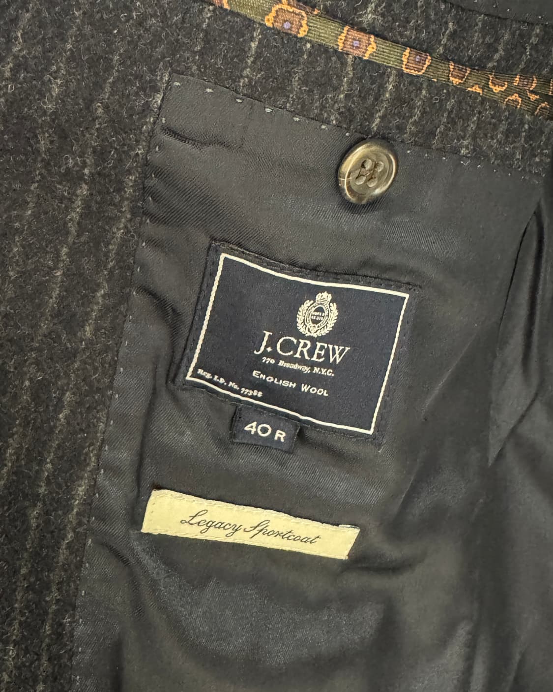 [40R/33-30] 영국제 원단 스트라이츠 울 수트 네이비 상품이미지4