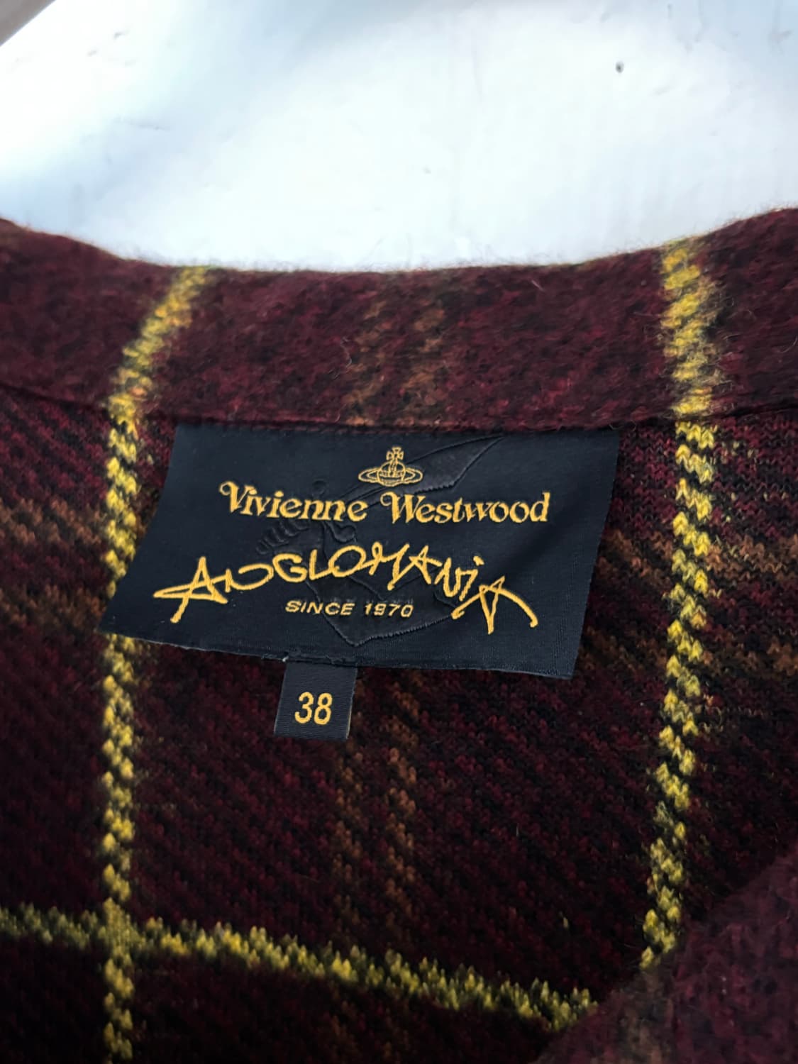 Vivienne Westwood 비비안웨스트우드 버건디 체크 울 원피스 상품이미지7