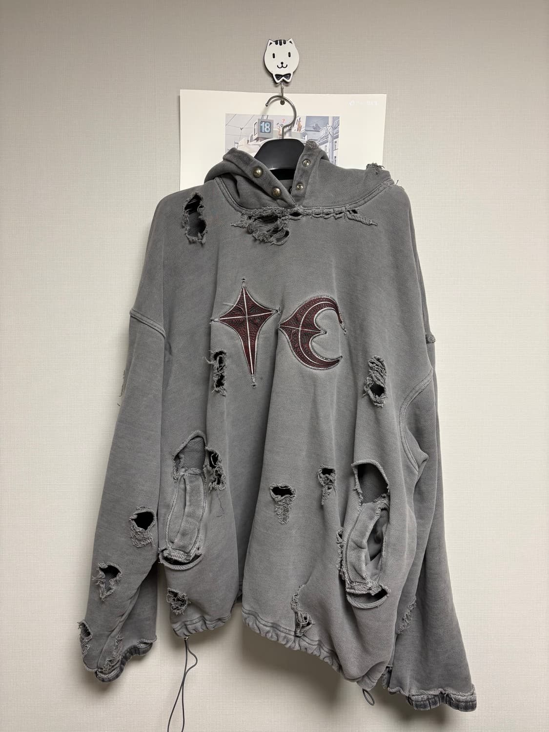 떠그클럽 락 후드 그레이 상품이미지1