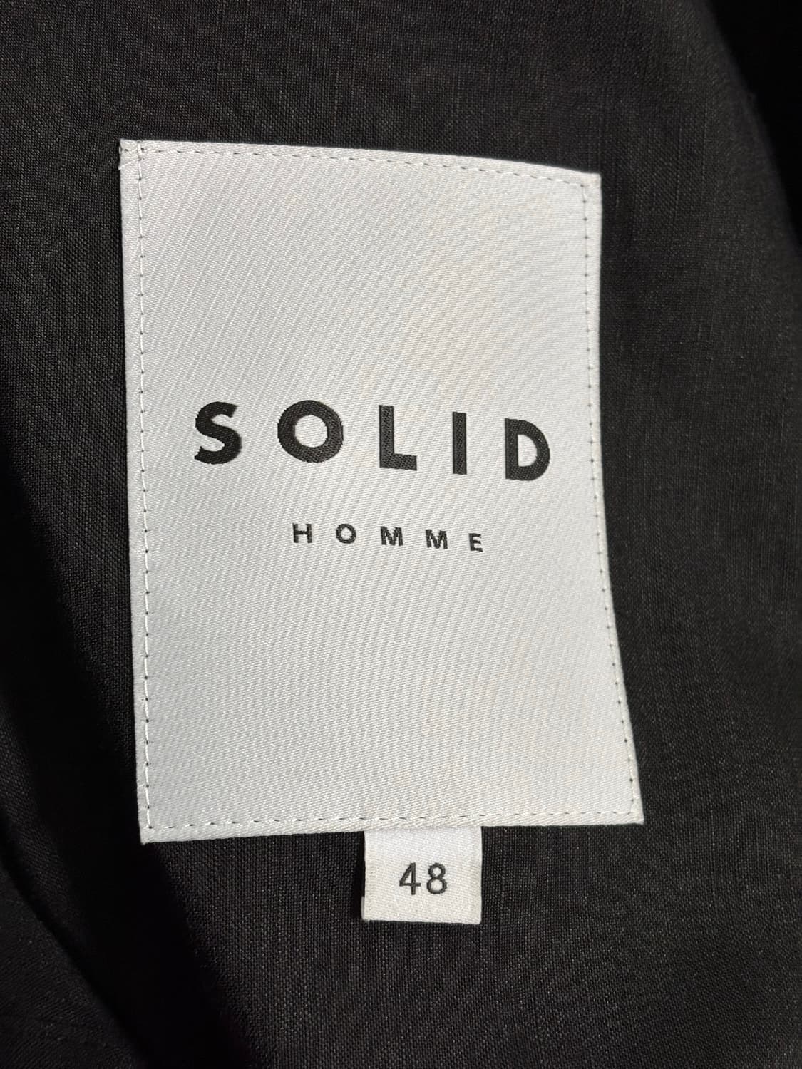 미착용)솔리드옴므 오버핏 린넨 아우터형 셔츠자켓48/블랙 상품이미지7