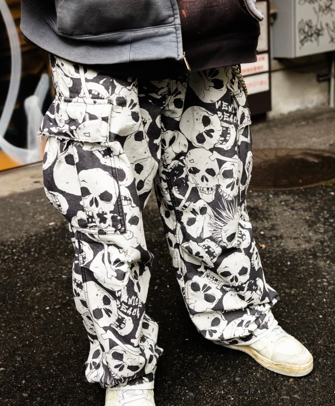 (L) ERL 이알엘 스컬 카고 팬츠 상품이미지1