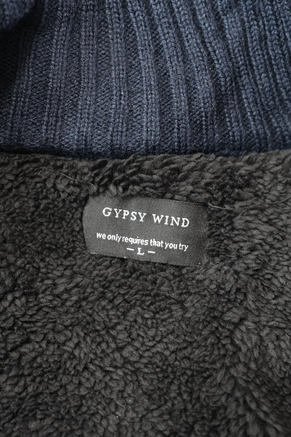 Navy Toggle Faux Fur Lined Knit Hoodie  상품이미지6