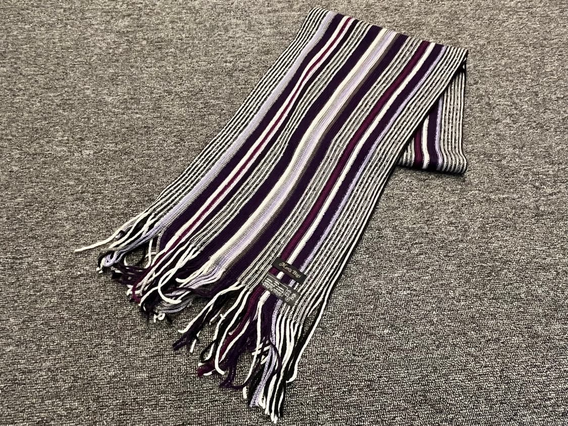 Men's Bigi 맨즈비기 스트라이프 울 머플러 상품이미지3