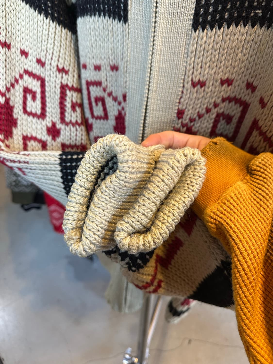 캐나다 헤비 울 코위찬 스웨터 가디건 상품이미지7