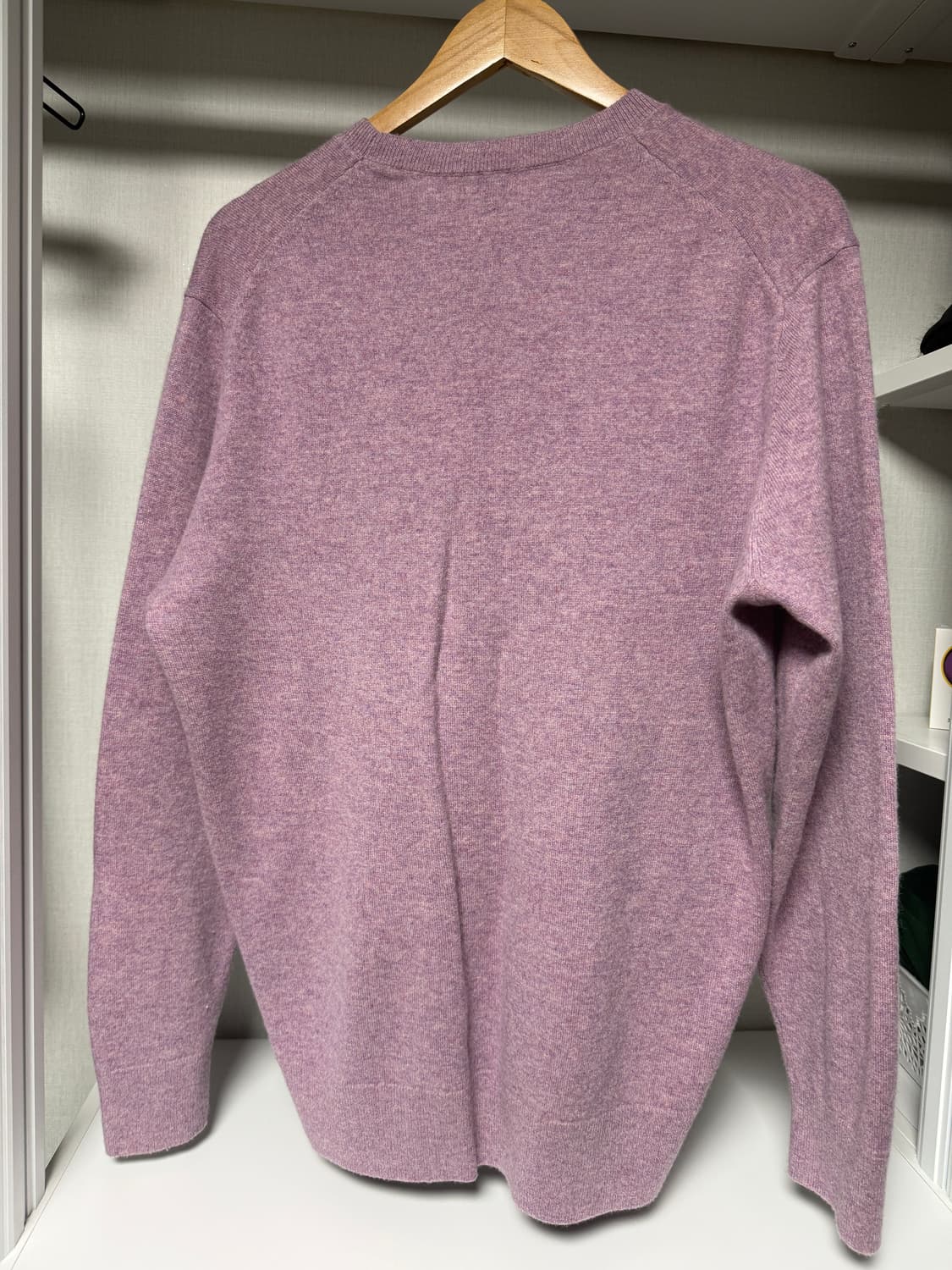 [XL] 유니클로 크루넥 캐시미어 니트 핑크 상품이미지2