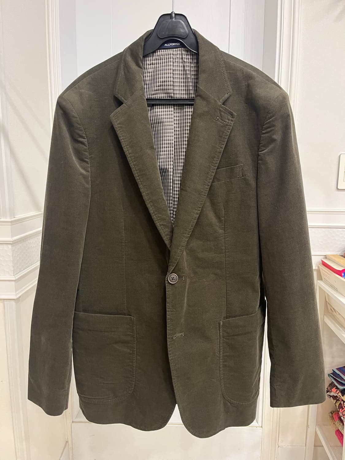 올포유 카키브라운 코듀로이 자켓 상품이미지1