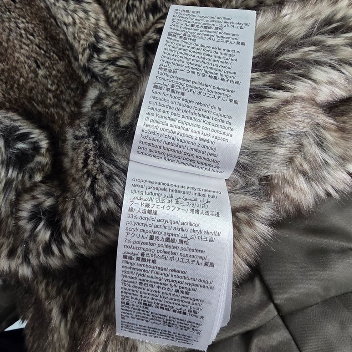 캘빈클라인 진스 퍼안감 다운 롱패딩 카키 S 상품이미지9