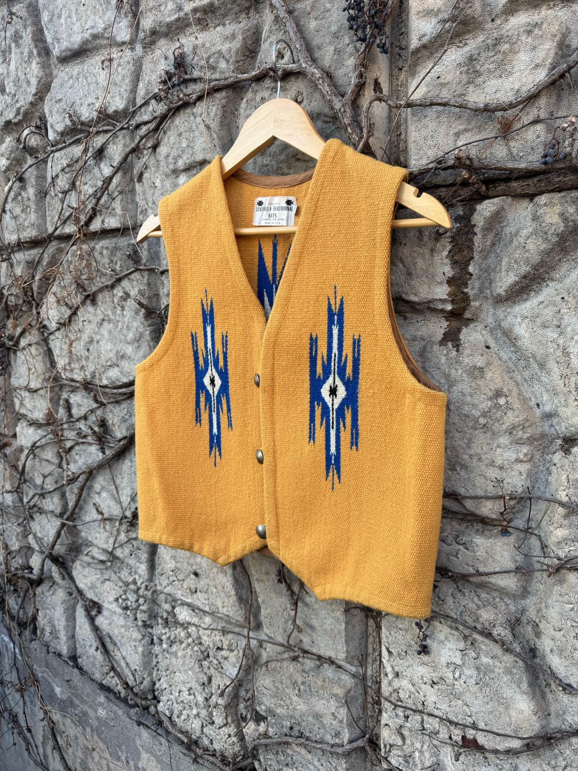 90s 센티넬라 빈티지 핸드 우븐 울 오르테가 치마요 베스트 조끼 상품이미지3