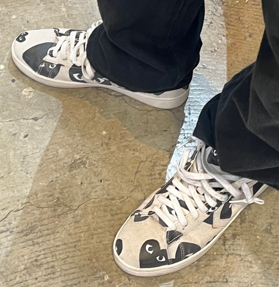 꼼데가르송 플레이 프로 레더 하이탑 상품이미지1