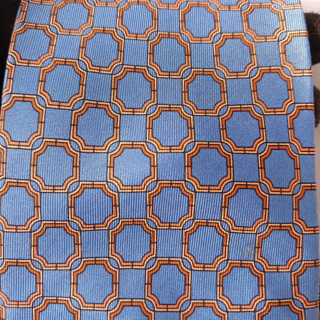 니나리치 실크 블루 패턴 넥타이 9.2cm A등급 A19835
 상품이미지8