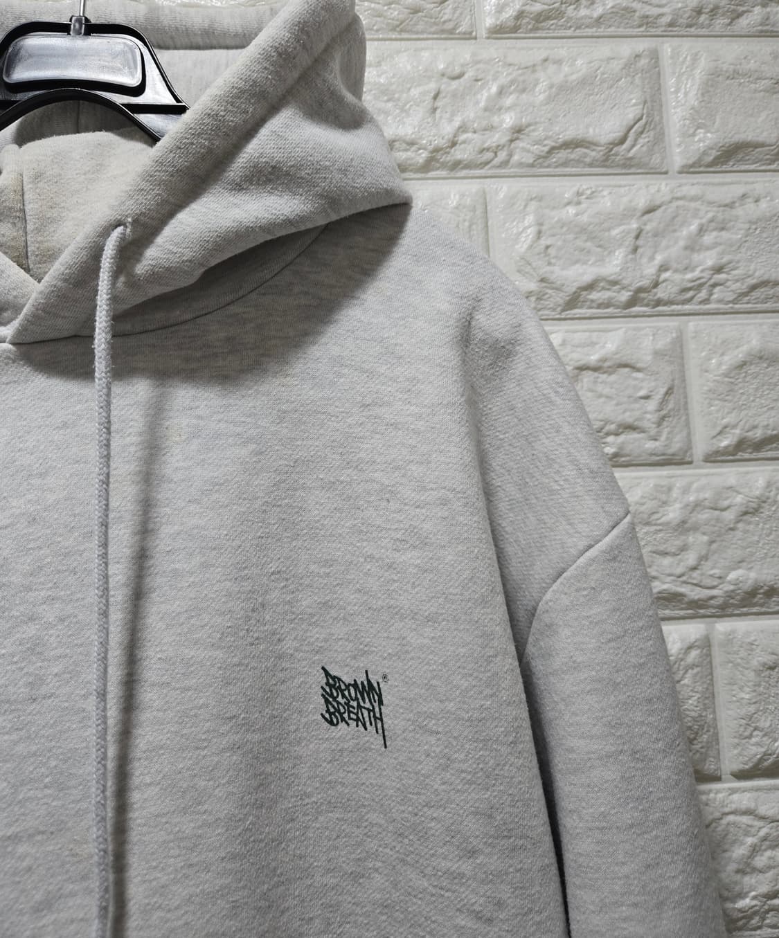 브라운 브레스 기모 후드티 후디 L 상품이미지4