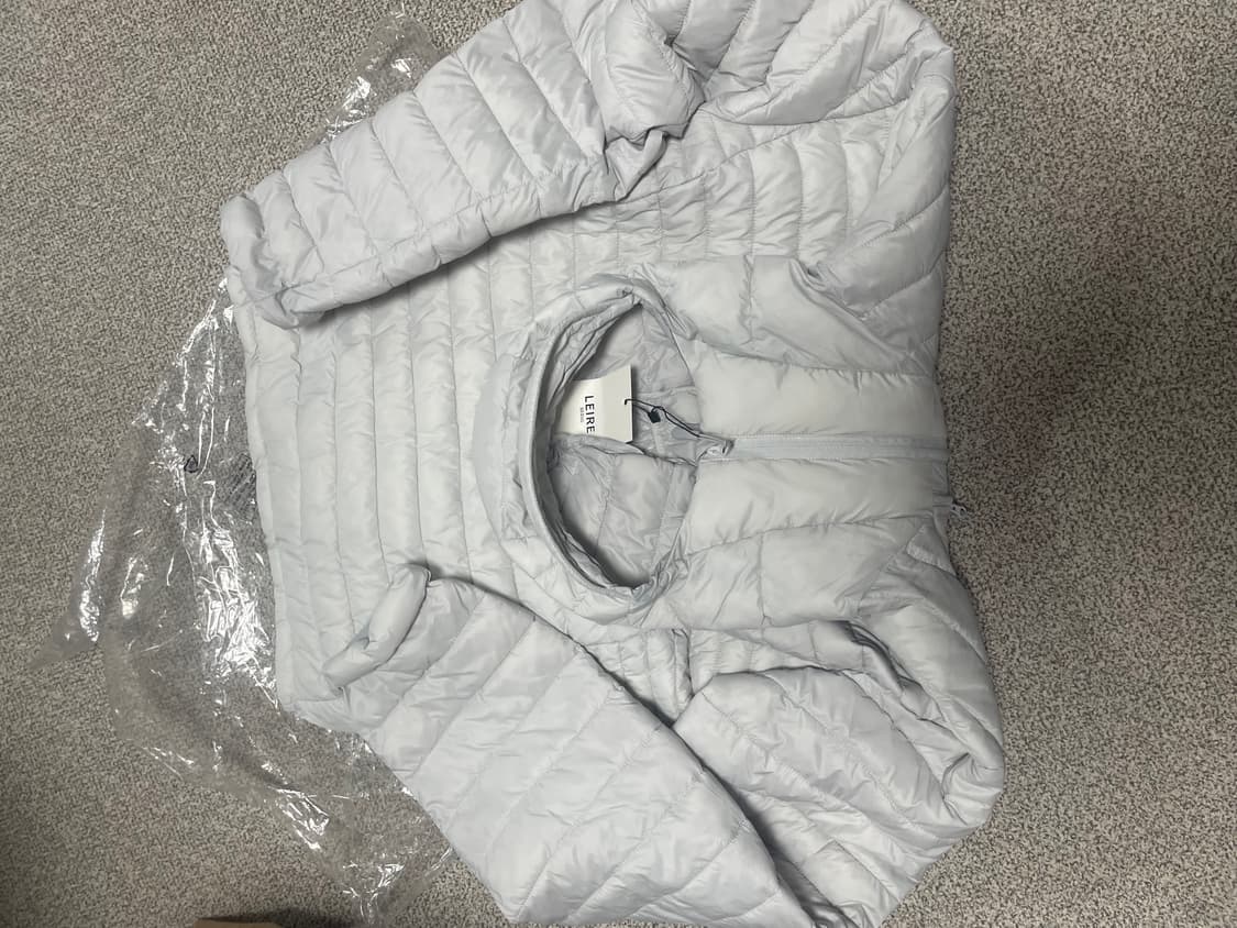 르아르 경량패딩 라이트그레이 L 상품이미지4