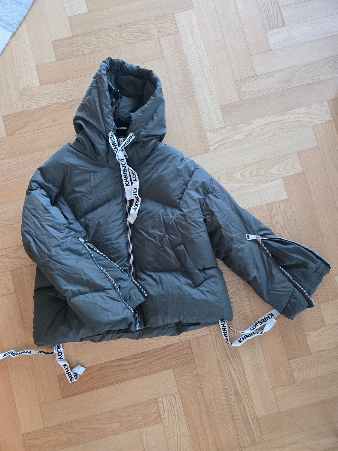 크리스조이 패딩 S 카키 상품이미지4