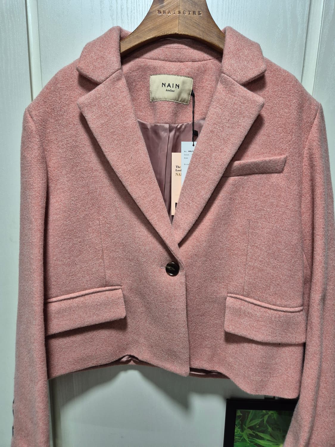 (타임세일)(새상품)NAIN 나인 핑크 크롭 자켓 상품이미지3