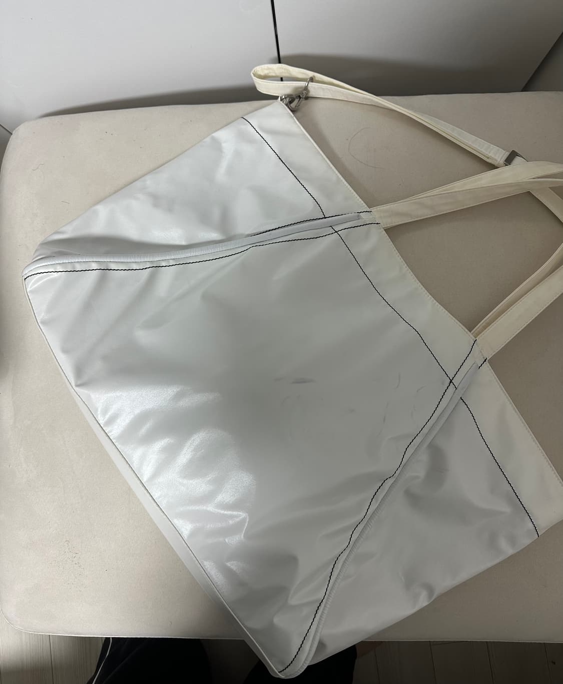 마뗑킴 빅코팅 토트백 화이트 상품이미지3