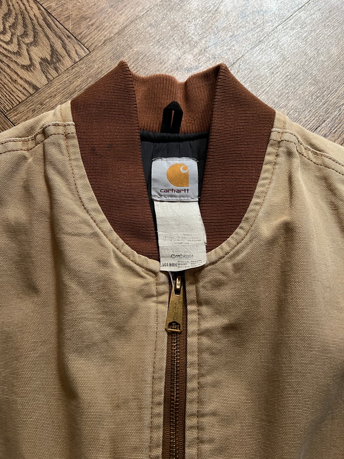 [M]칼하트 USA 빈티지 페이딩 브라운 워크 베스트 상품이미지2