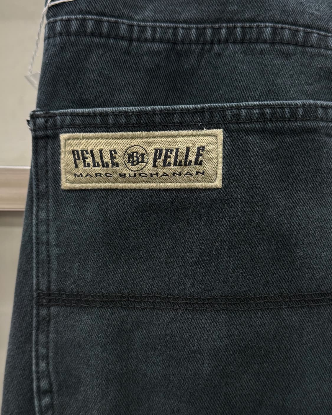 펠레펠레 00s 백로고 배기 데님 팬츠 블랙 상품이미지7