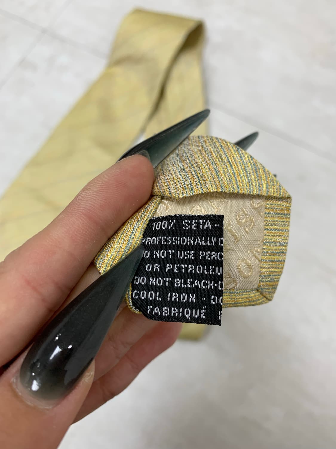 미쏘니 옐로우 사선 디테일 넥타이 #284 상품이미지4