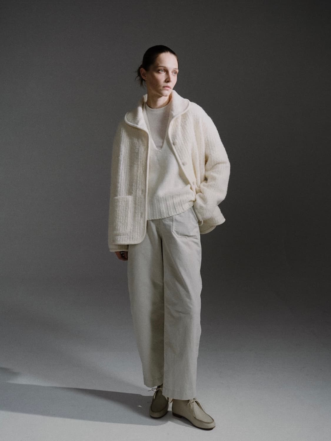 킨더살몬 해리 알파카 자켓 크림 상품이미지1