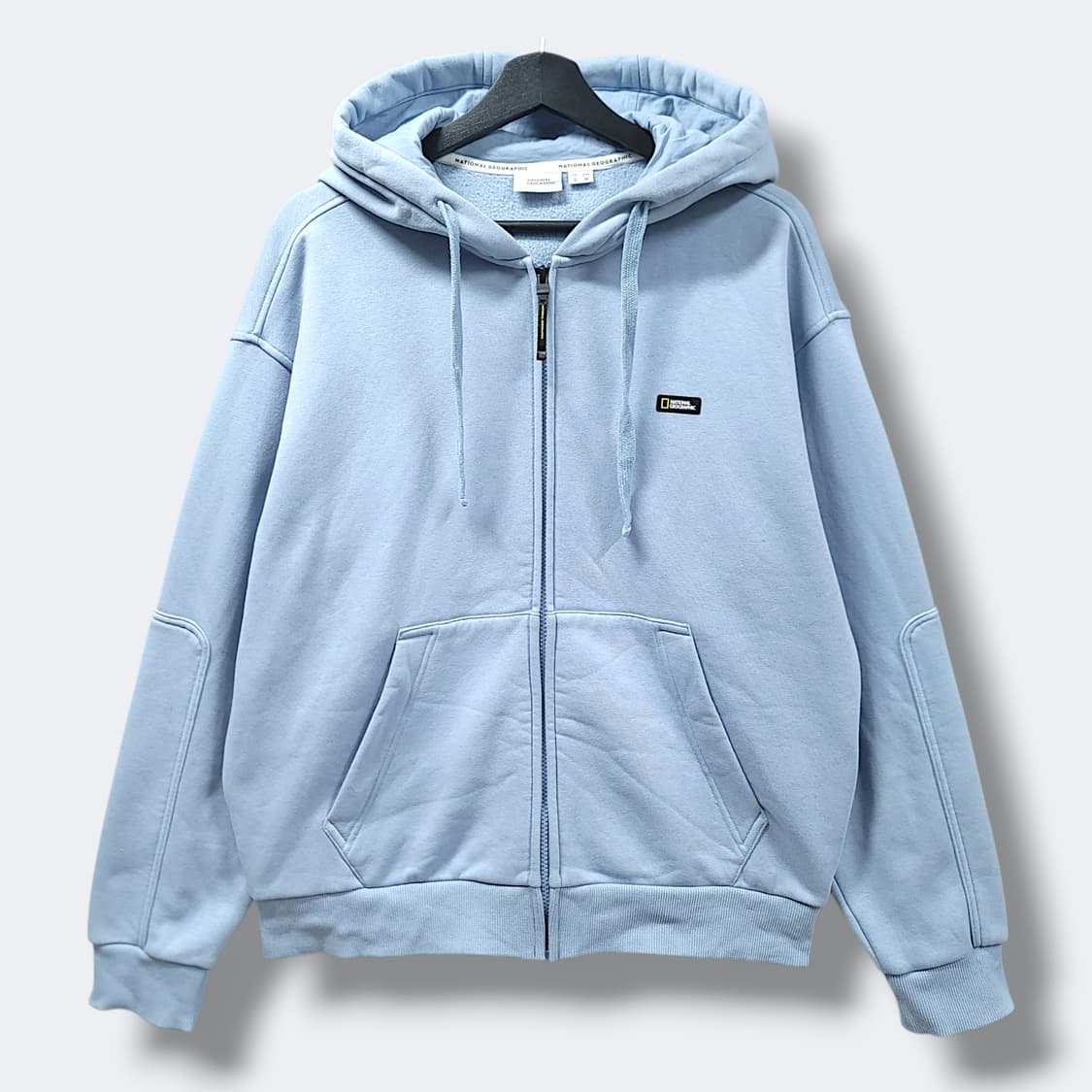 [M] 내셔널지오그래픽 스톰 블루 컴포터블 오버핏 후드집업 상품이미지1