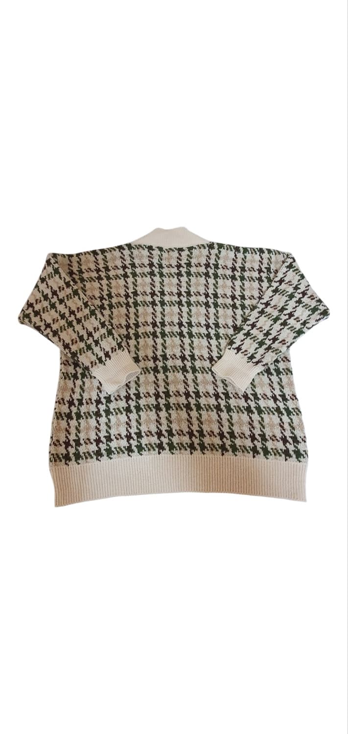 체크무늬 니트 가디건 상품이미지2