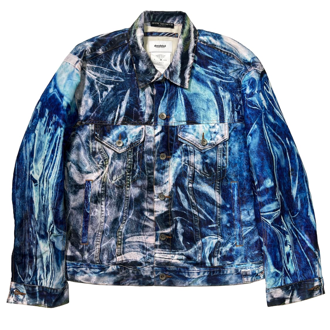 더블렛 인디고 미라지 프린티드 데님 자켓 (M) 상품이미지1