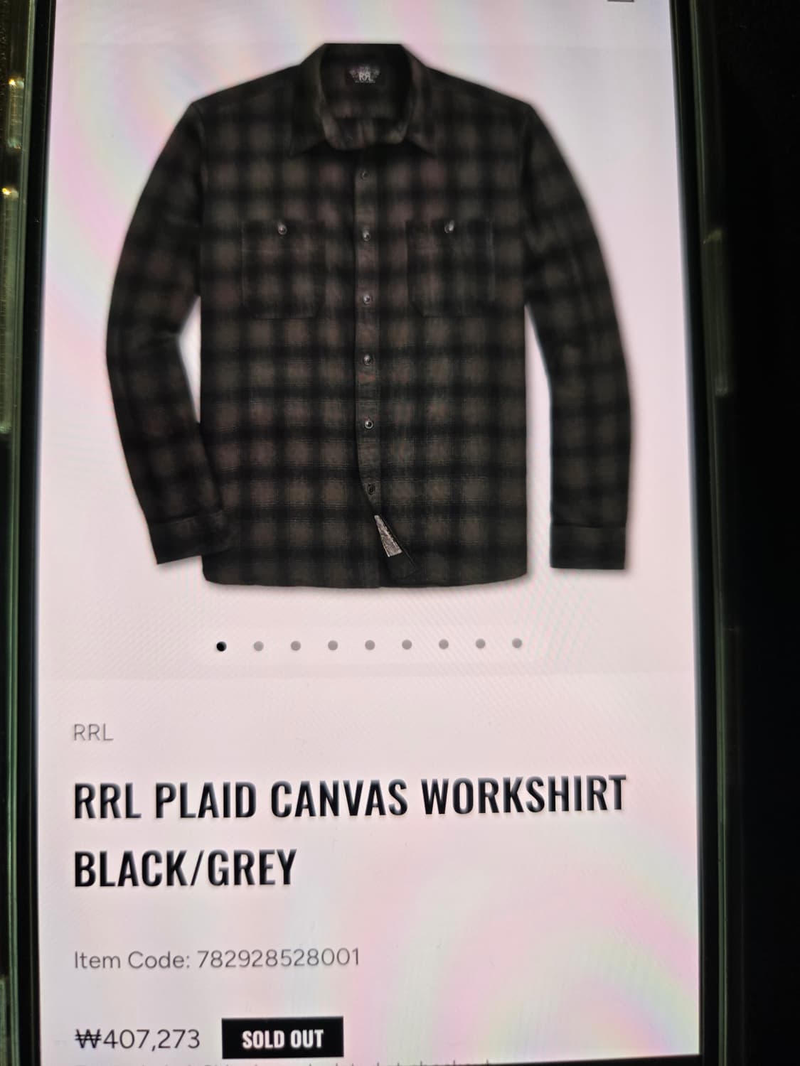 RRL 플래드 워크 셔츠 상품이미지7