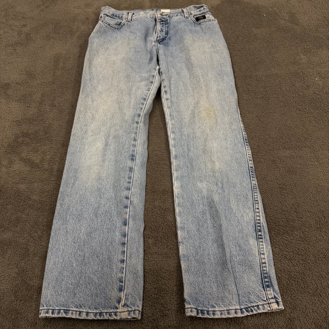 [ 정품 ] 할리데이비슨 빈티지 가죽 패치 로고 데님 연청바지 상품이미지2