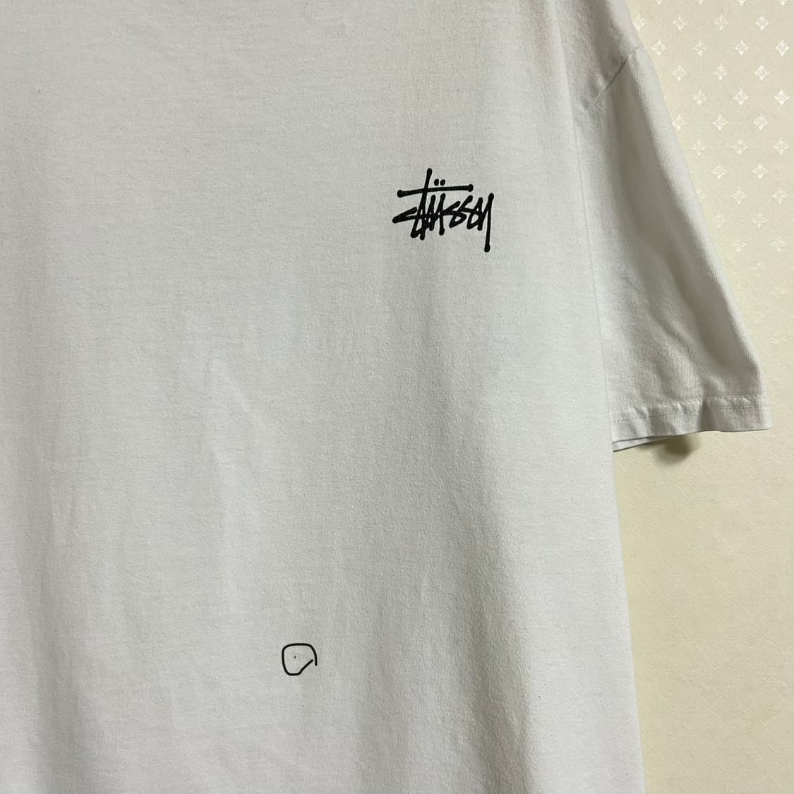 스투시 베이직 반팔 티셔츠 화이트 L 상품이미지4