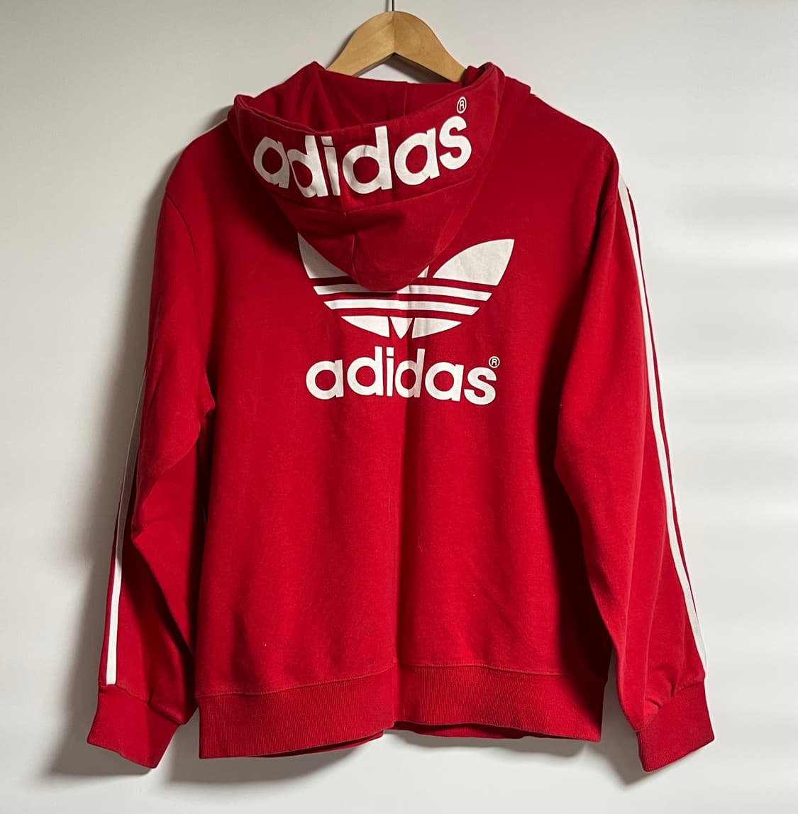 공용 아디다스 빅로고 트레포일 후드 티셔츠 Free 상품이미지5